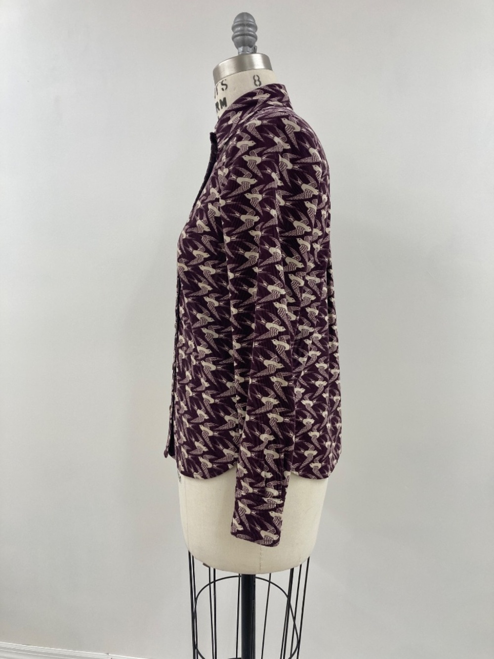 NWT Boden micro-corduroy women’s shirt size 6 swallow design - Picture 2 of 10
